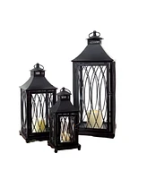 Slickblue Traditional Metal Candle Lantern (Set of 3