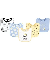 Hudson Baby Infant Girl Cotton Bibs, Bee Kind, One Size