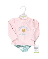 Hudson Baby Baby Girls Swim Rashguard Set