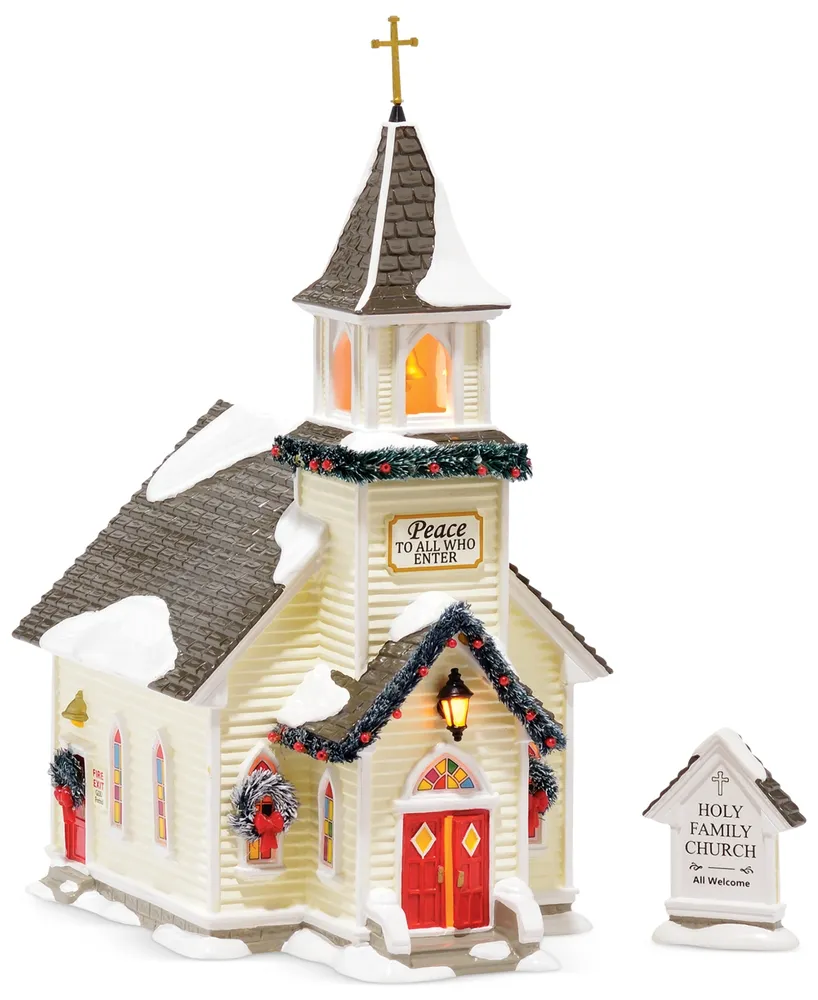 Department 56 Snow Village Holy Family Church