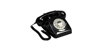 Gpo Retro 746WIVR 746 Desktop Rotary Dial Telephone - Black