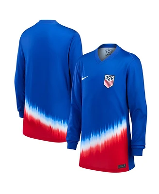 Nike Big Boys and Girls Blue Usmnt 2024 Away Replica Long Sleeve Jersey