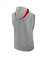 Nike Men's Heather Gray Washington Nationals Authentic Collection Early Work Performance Sleeveless Pullover Hoodie