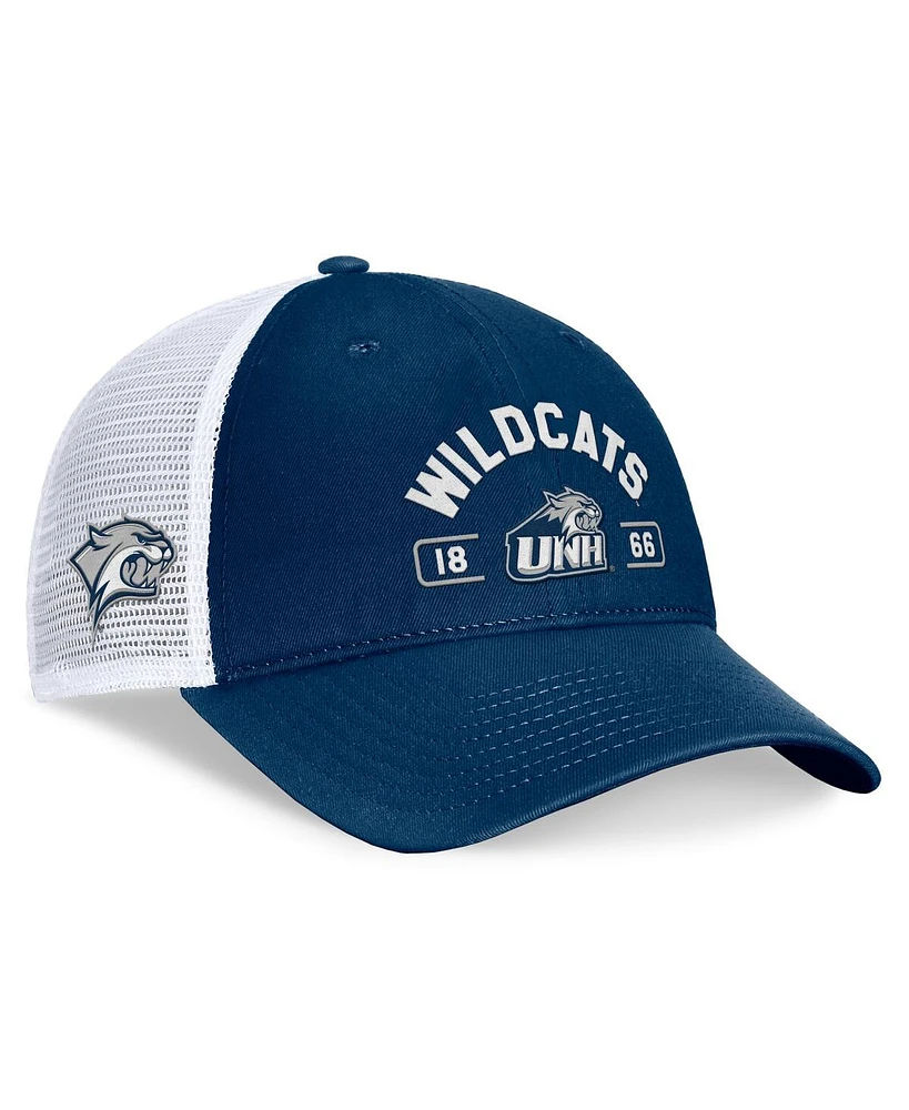 Top of the World Men's Navy/White New Hampshire Wildcats Free Kick Trucker Adjustable Hat