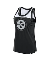 Fanatics Women's Black Pittsburgh Steelers Sequin Tank Top