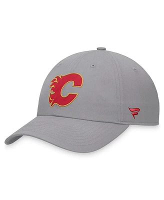 Fanatics Men's Gray Calgary Flames Extra Time Adjustable Hat