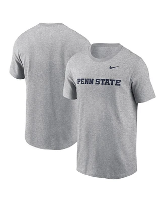 Nike Men's Heather Gray Penn State Nittany Lions Primetime Evergreen Wordmark T-Shirt