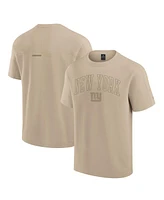 Fanatics Men's and Women's Khaki New York Giants Elements Heavyweight Tri-Blend T-Shirt