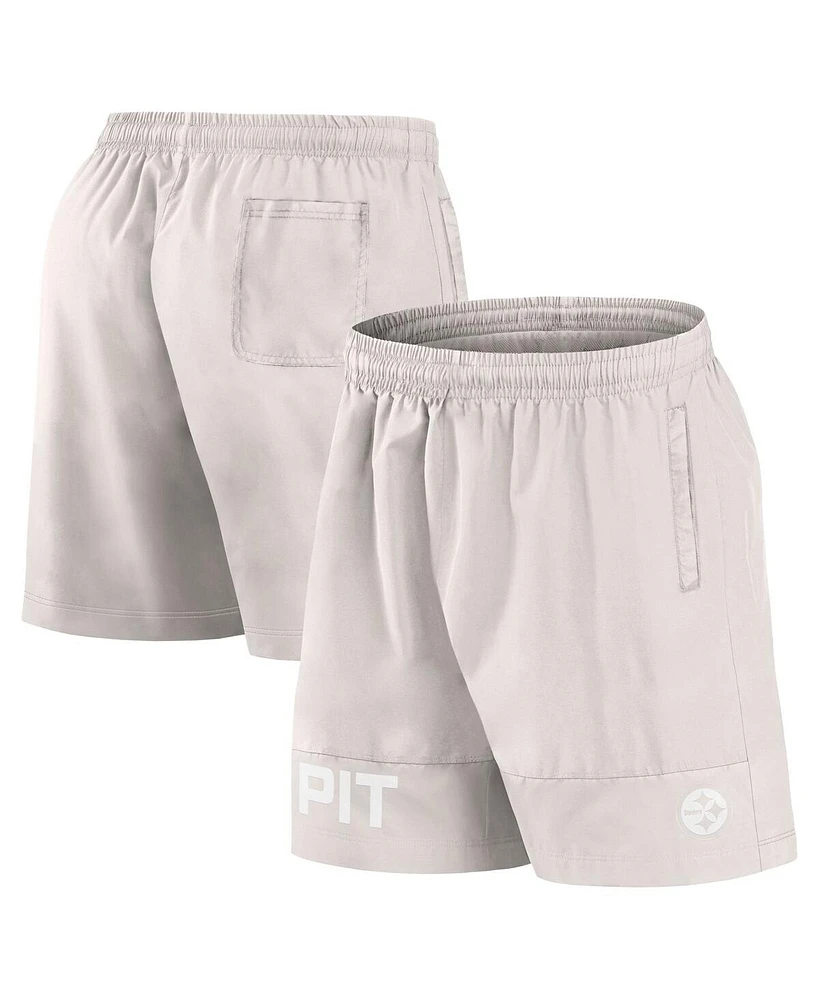 Fanatics Men's Cream Pittsburgh Steelers Elements Shorts