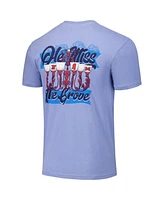 Image One Men's and Women's Light Blue Ole Miss Rebels Hyper Local Chandelier Script T-Shirt