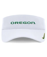 Nike Men's and Women's White Oregon Ducks 2024 Sideline Fit Ace Visor