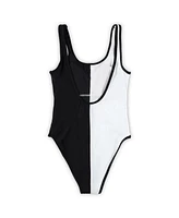 G-iii 4Her by Carl Banks Women's Black/White Las Vegas Raiders Last Stand One-Piece Swimsuit