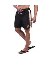 G-iii Sports by Carl Banks Men's Black Cincinnati Bengals Streamline Volley Swim Shorts