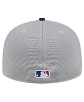 New Era Men's Gray York Yankees Pivot Mesh 59FIFTY Fitted Hat