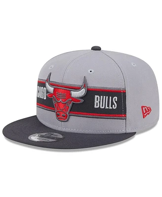 New Era Men's Gray/Charcoal Chicago Bulls 2024 Nba Draft 9FIFTY Snapback Hat