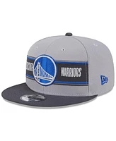 New Era Men's Gray/Charcoal Golden State Warriors 2024 Nba Draft 9FIFTY Snapback Hat