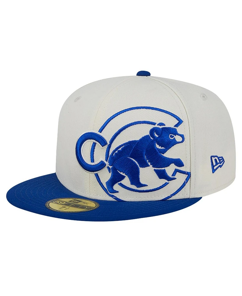 New Era Men's Cream/Royal Chicago Cubs Lonestar 59FIFTY Fitted Hat