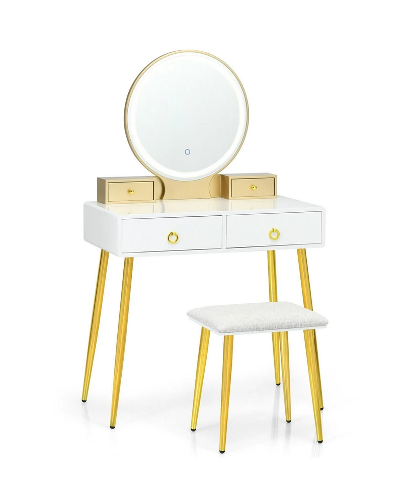 Sugift Vanity Table Set with Mirror