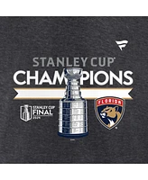 Fanatics Men's Heather Charcoal Florida Panthers 2024 Stanley Cup Champions Locker Room T-Shirt