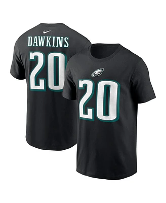 Nike Men's Brian Dawkins Black Philadelphia Eagles Retired Player Name Number T-Shirt