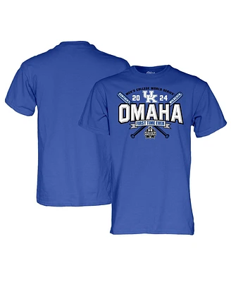 Blue 84 Men's Royal Kentucky Wildcats 2024 Ncaa Men's Baseball College World Series Omaha T-Shirt