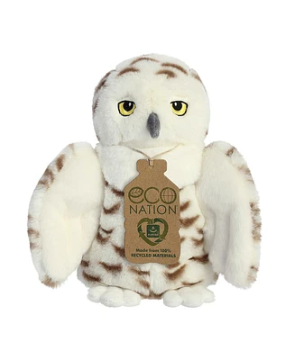 Aurora Small Owl Eco Nation Eco-Friendly Plush Toy White 7"