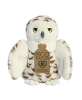 Aurora Small Owl Eco Nation Eco-Friendly Plush Toy White 7"