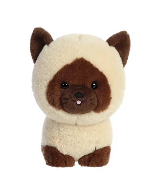 Aurora Small Siamese Teddy Pets Playful Plush Toy Brown 7"