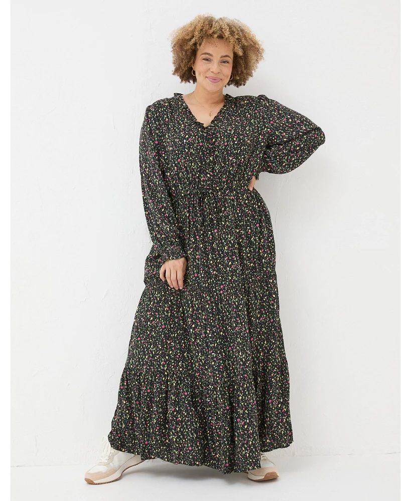 FatFace Plus Dahlia Ditsy Marks Maxi Dress