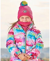 Deux par Girl Knit Neckwarmer Pink And Multicolor - Toddler|Child