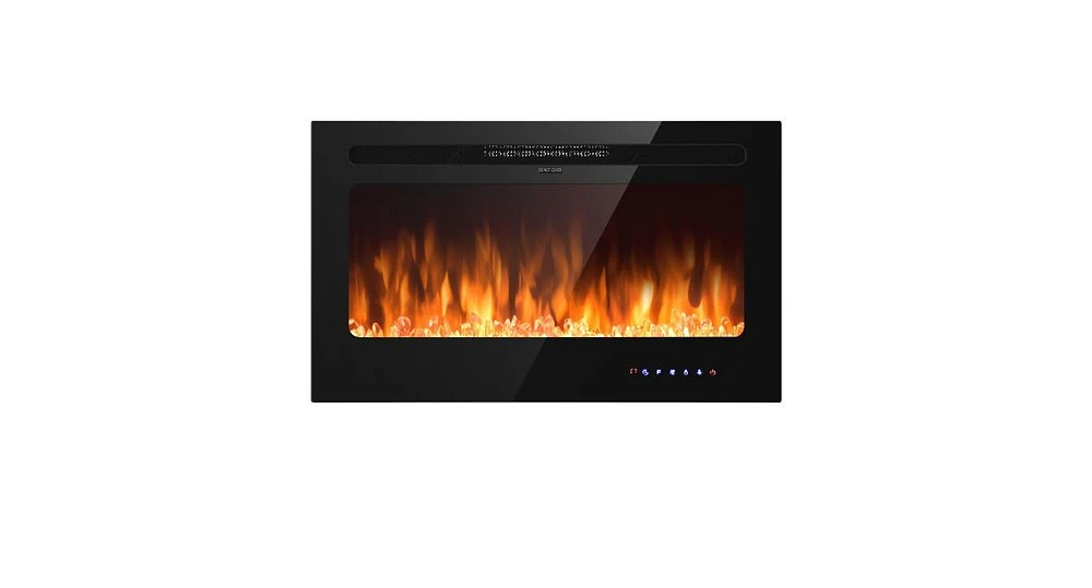 Slickblue 36 Inch Electric Fireplace Insert Wall Mounted with Timer