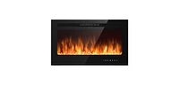 Slickblue 36 Inch Electric Fireplace Insert Wall Mounted with Timer