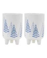 Slickblue Modern Pine Tree Planter With Legs (Set of 2)