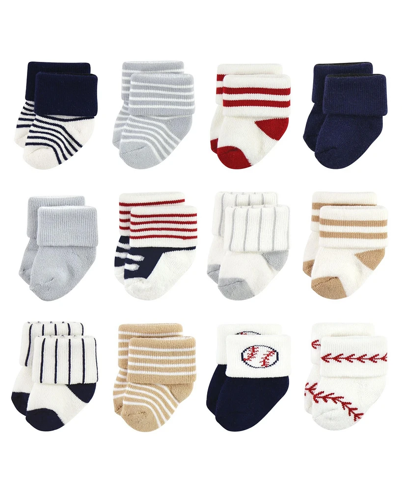 Little Treasure Baby Boys Treasure Newborn Socks, Baseball