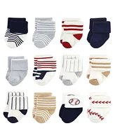 Little Treasure Baby Boys Treasure Newborn Socks, Baseball