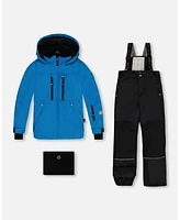 Deux par Big Boys Two Piece Technical Snowsuit Royal Blue And Black