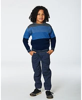 Deux par Big Boys Stretch Twill Pleated Knee Jogger Pants Dark Grey