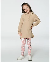 Deux par Toddler Girls Hooded Rib Tunic Beige - Toddler|Child