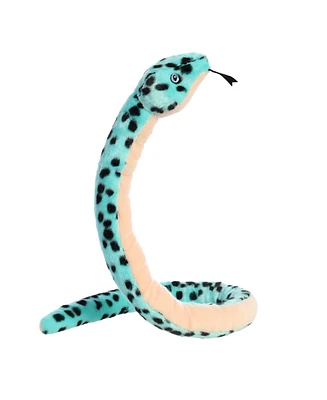 Aurora X-Large Aqua Pit Viper Snake Playful Plush Toy Blue 50"