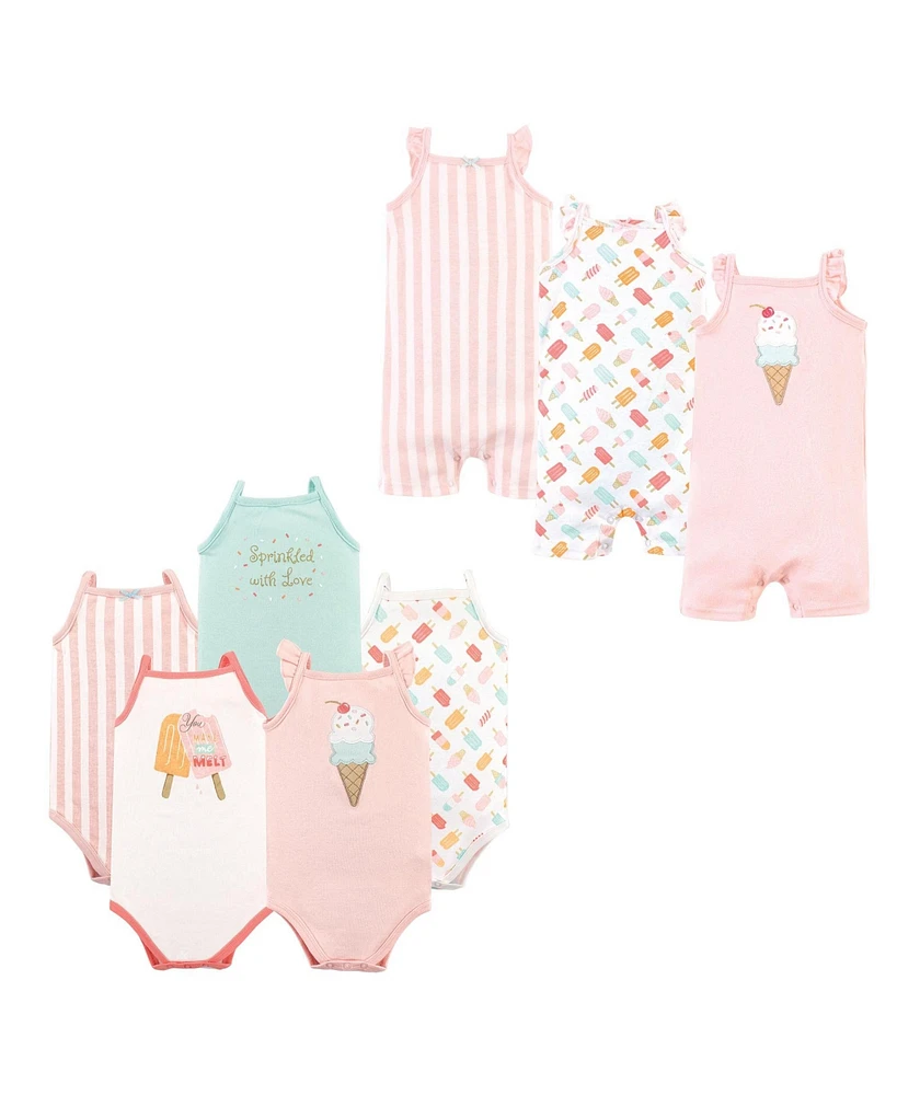 Hudson Baby Baby Girls Hudson Cotton Bodysuits and Rompers