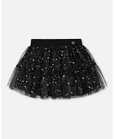 Deux par Toddler Girls Glittering Tulle Skirt Black - Toddler|Child