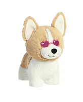 Aurora Small Luvs-Ya Corgi Valentine Heartwarming Plush Toy Brown 9"