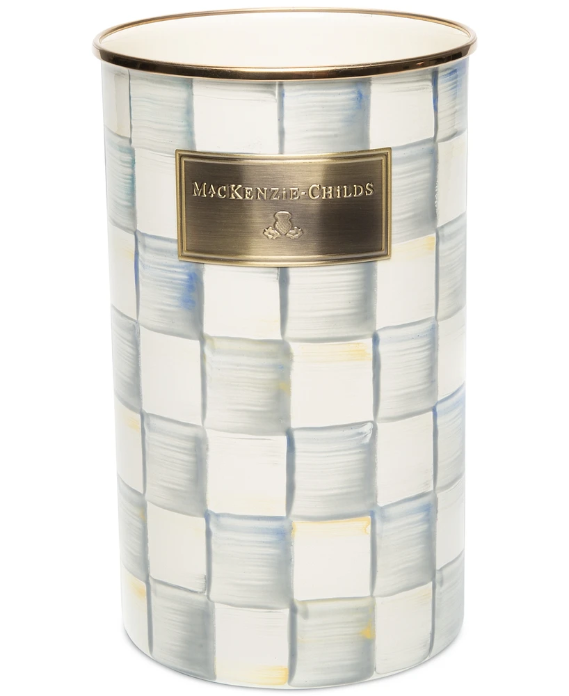 Mackenzie-Childs Sterling Check Utensil Holder