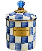 Mackenzie-Childs Royal Check Enameled Steel Small Canister