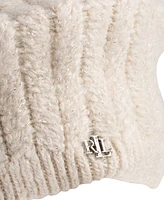 Lauren Ralph Fuzzy Cable Knit Beret Hat