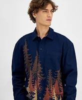 Sun + Stone Men's Milas Scenic Jacquard Overshirt, Created for Macy's