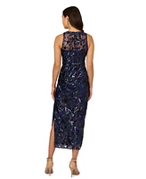 Adrianna Papell Women's Sequined Halter Sheath Dress