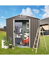 Mondawe 8ft x 4ft Outdoor Metal Storage Shed With window