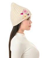 Marcus Adler Flower Embroidered Beanie