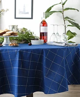 Design Imports Windowpane Tablecloth 70 Round